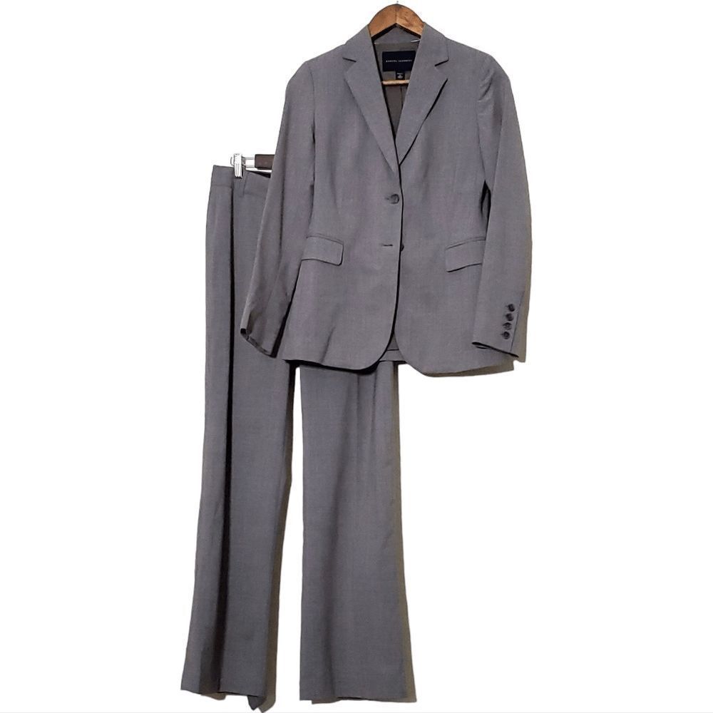 Banana Republic Womens Contoured Fit Tan Wool Blend Suit Size 2